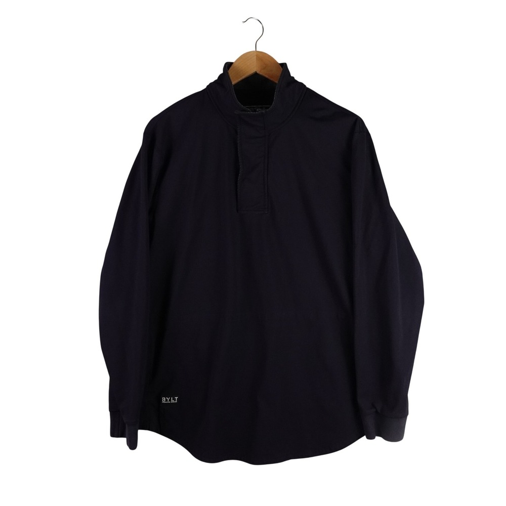 BYLT Premium Basics Elite Fairway Pullover Mens Large Navy Blue Mock Neck Golf